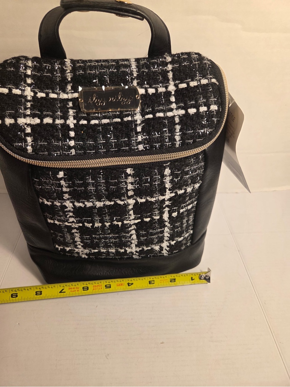 Itzy Ritzy Chill Like A Boss Bottle Bag The Kelly Black Tweed Diaper Accessory - Picture 10 of 10